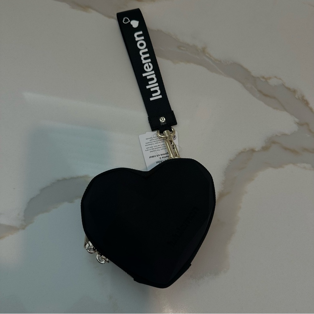 lululemon athletica Black Heart Wristlet Clutch